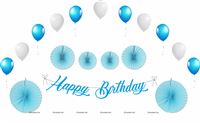 Blue Birthday Decoration Kit (Pack of 27 pcs )