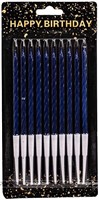 Blue Spiral Candle Pack of 10