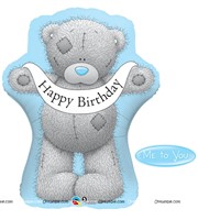 Blue Teddy Foil Balloons