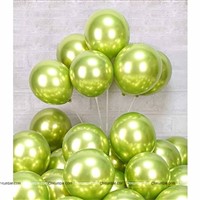 Light Green Chrome Balloons (Pack of 10)
