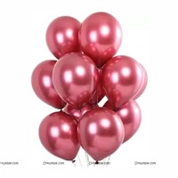 Rose Pink Chrome Balloons (Pack of 10)
