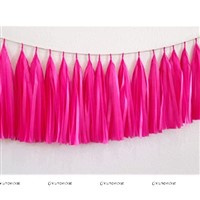 Dark Pink Paper Tassels