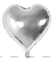 Silver Heart Foil Balloons