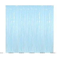 Light Blue Foil Curtains (Pastel)