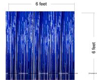 Blue Foil Curtains 6ft x 6ft