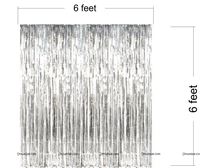 Silver Foil Curtains 6ft x 6ft