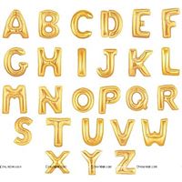 Gold foil letters