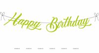 Green Happy Birthday Banner