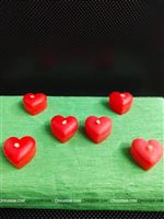 Heart shaped diya type candle (Pack of 6 )