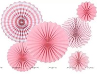 Light Pink Paper Fan Decorations
