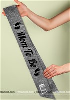 Mom to be sash Silver glitter