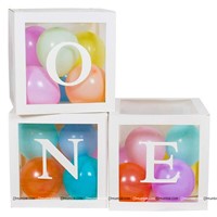 ONE Letter Balloon Box Decoration Kit With Balloons