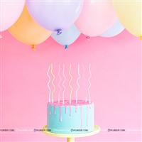 Pastel Curly Candles (Pack of 6 )