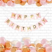 Pink and Gold Banner Kit (Pack of 21)