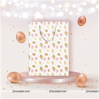 Pink Bling printed Gift Bag (Pack of 4)