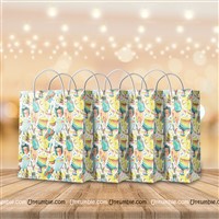 Pastel Paradise printed Gift Bag (Pack of 4)