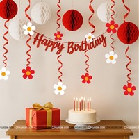 Red Floral Swrills Kit