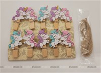 Unicorn Wooden Clip