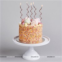 Rose Gold Curly Candles (Pack of 6 )