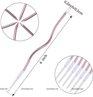 Rose Gold Curly Candles (Pack of 6 )