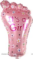 Pink Feet Foil Balloon