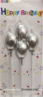 Silver Balloon candle