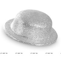 Silver Glitter Party Hat