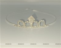 Metal Tiara Diamond Silver