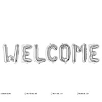 Welcome Silver Foil Balloon
