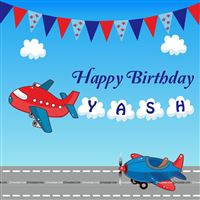 Blue sky aeroplane backdrop