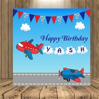 Blue sky aeroplane backdrop