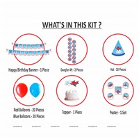 Aeroplane Super saver birthday decoration kit (Pack of 58 pieces)