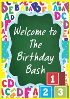 Alphabet Theme  Entrance Cutout 