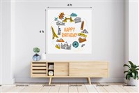 Around the World - Travel/Holiday Theme Backdrop