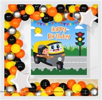 Backdrop Kits - Auto Rickshaw Birthday Party