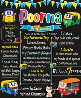 Chalkboard posters - Auto Rickshaw Birthday Party