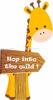 Giraffe Direction Cutout