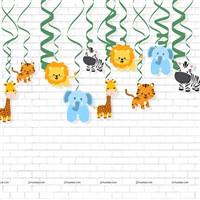 Baby Jungle Party Swirls (Pack of 10 )