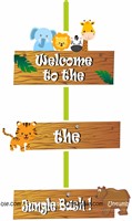 Jungle Entrance Door Dangler