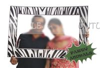 Zebra striped photo booth