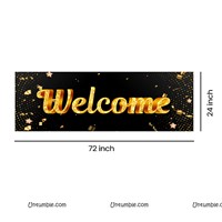 Black Welcome home Banner ( 6ft x 2 ft)