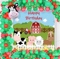 Backdrop Kits - Farm birthday party decorations | Baby Barnyard Theme 