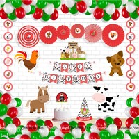 Barnyard theme Paper Fan Party Kit