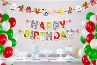 Farm Birthday Letter Bunting Kit (Pack of 42 pcs)