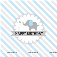 Cute Elephant Party Backdrop