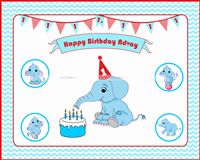 Cute Elephant Backdrop