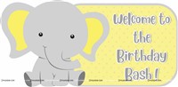 Elephant Theme Entrance Cutout 