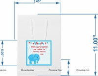 Elephant Theme Birthday Stickered gift bags