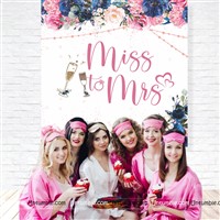 Miss To Mrs Floral Backdrop 