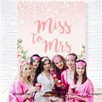 Miss To Mrs Rose Gold Backdrop 